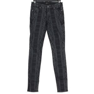 7 For All Mankind Jeans Skinny Y2K Goth Whimsigoth Witchy Grunge Indie Black 26